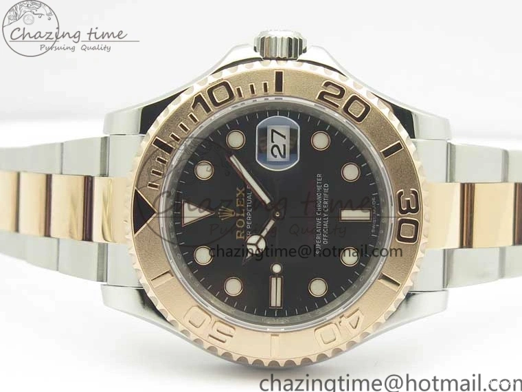 VRF Dial A2836 116621 Bracelet on RG Best Edition Yacht-Master SS 1:1 SS Black 0811